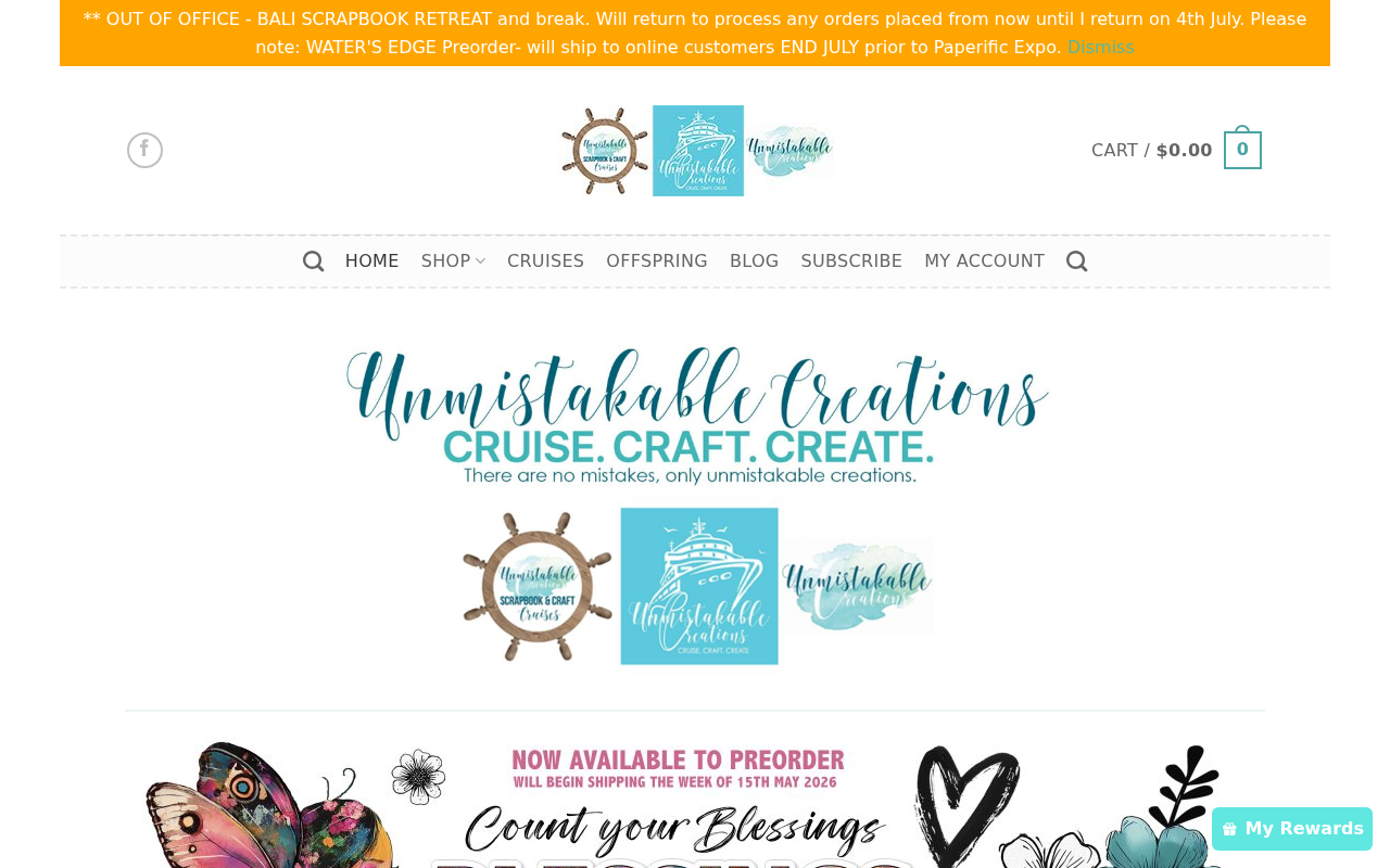 Screenshot of unmistakablecreations.com