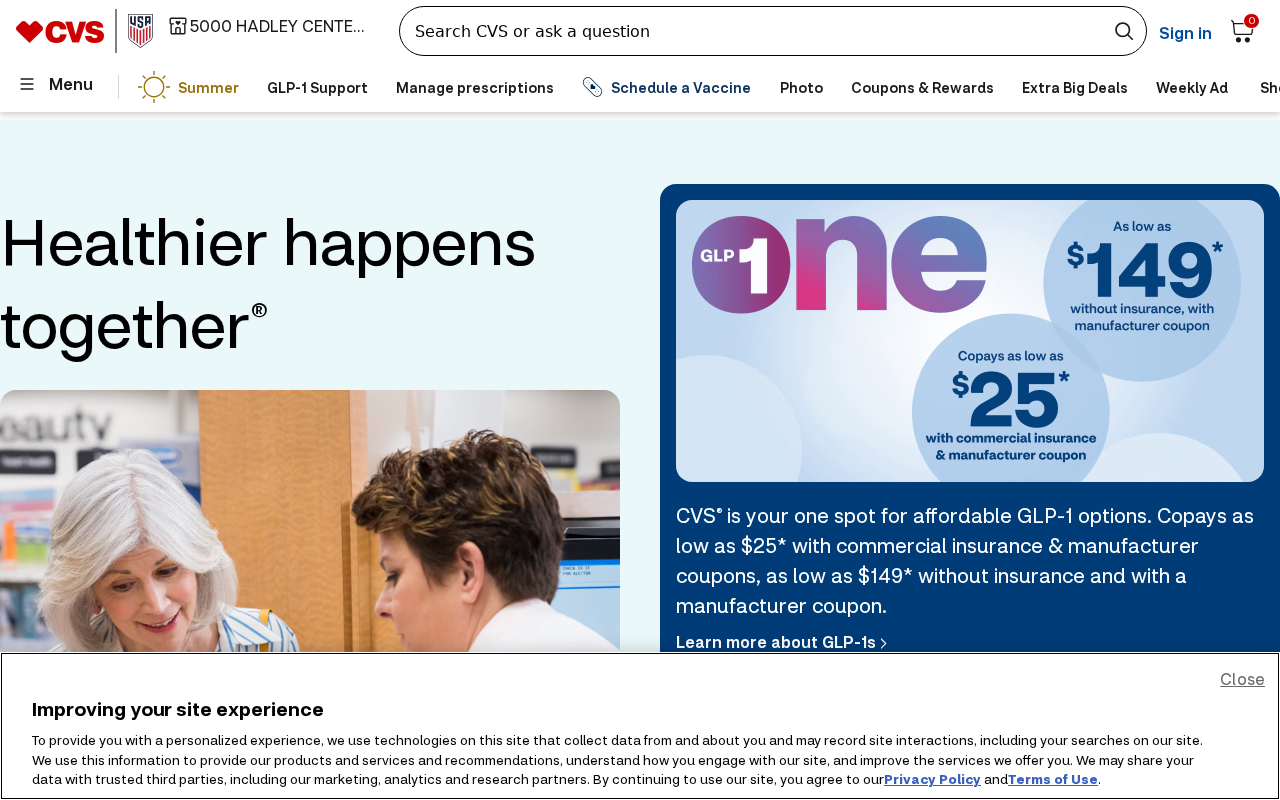 Screenshot of cvs.com
