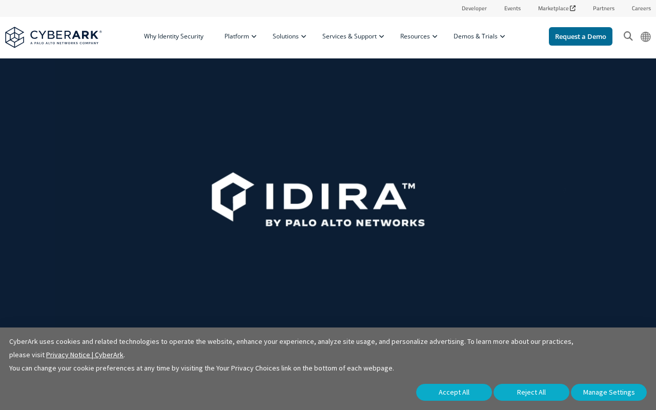 Screenshot of cyberark.com