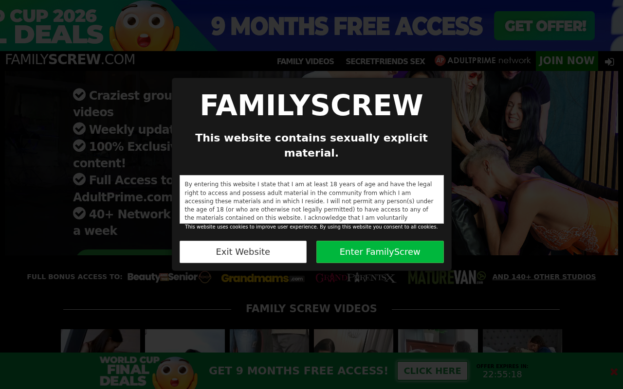 Captured page preview of familyscrew.com