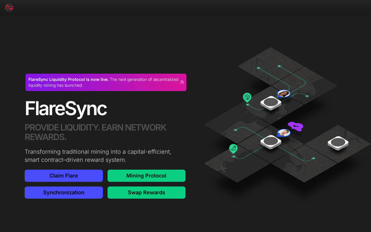 Captured page preview of flare-sync.net