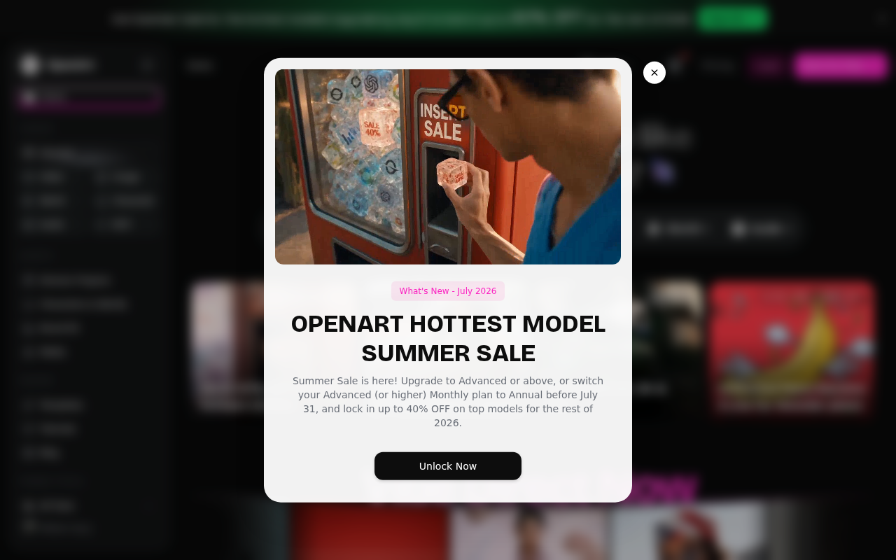 Captured page preview of openart.ai