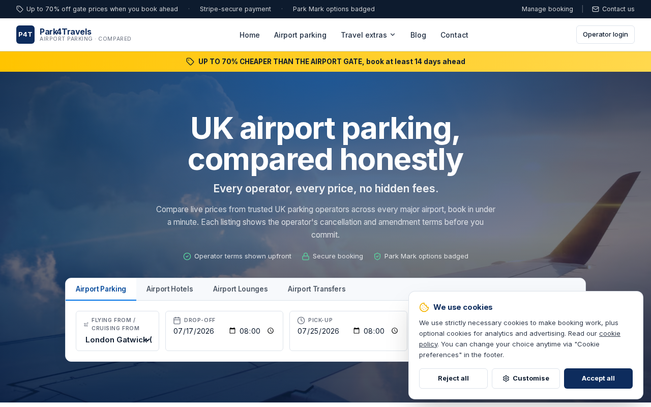 Screenshot of park4travels.co.uk