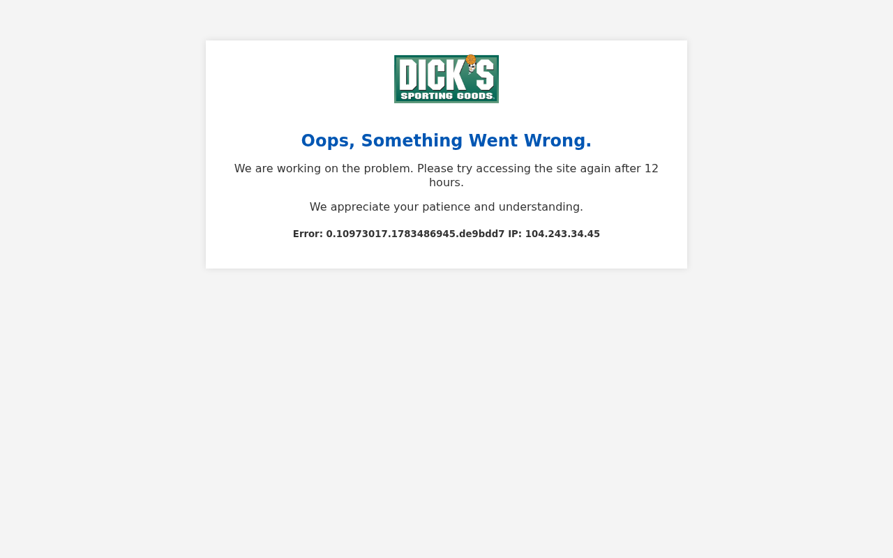 Screenshot of dickssportinggoods.com