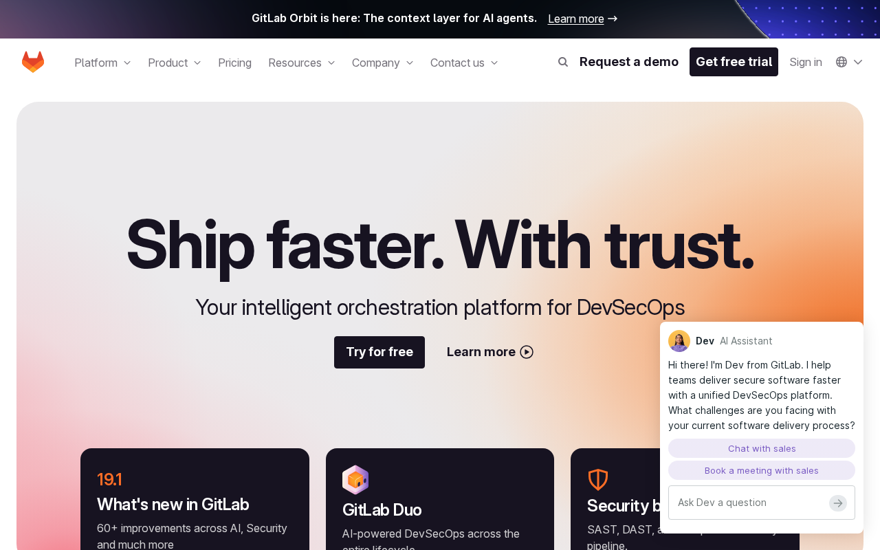 Screenshot of gitlab.io