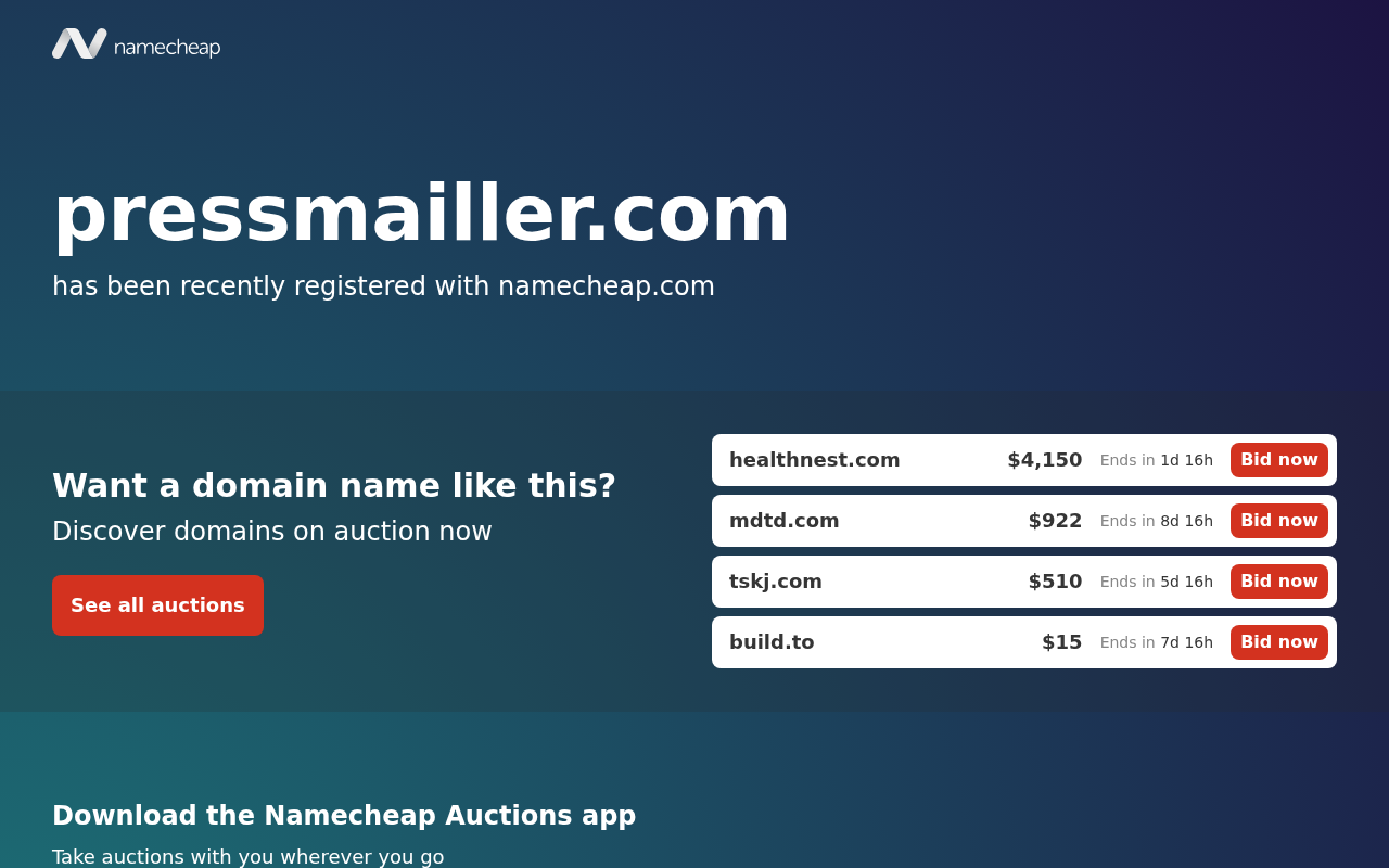 Screenshot of pressmailler.com