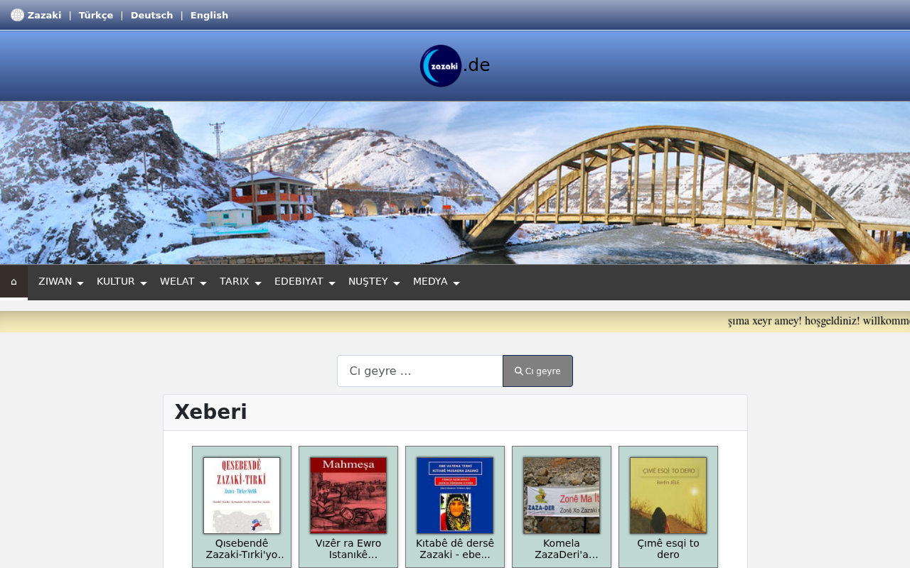 Captured page preview of zazaki.de