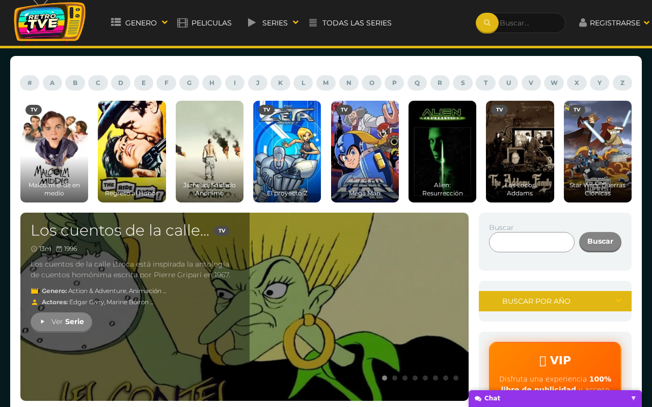 Screenshot of retrotve.com