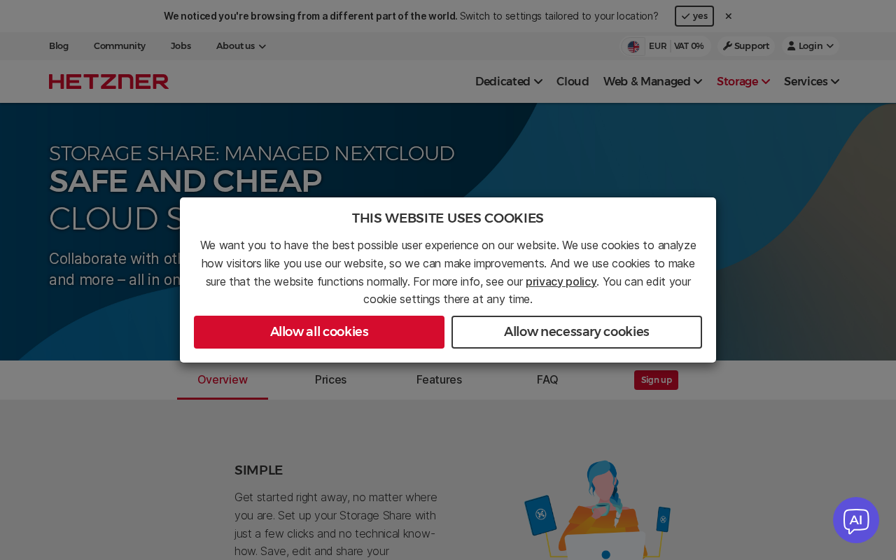 Screenshot of your-storageshare.de