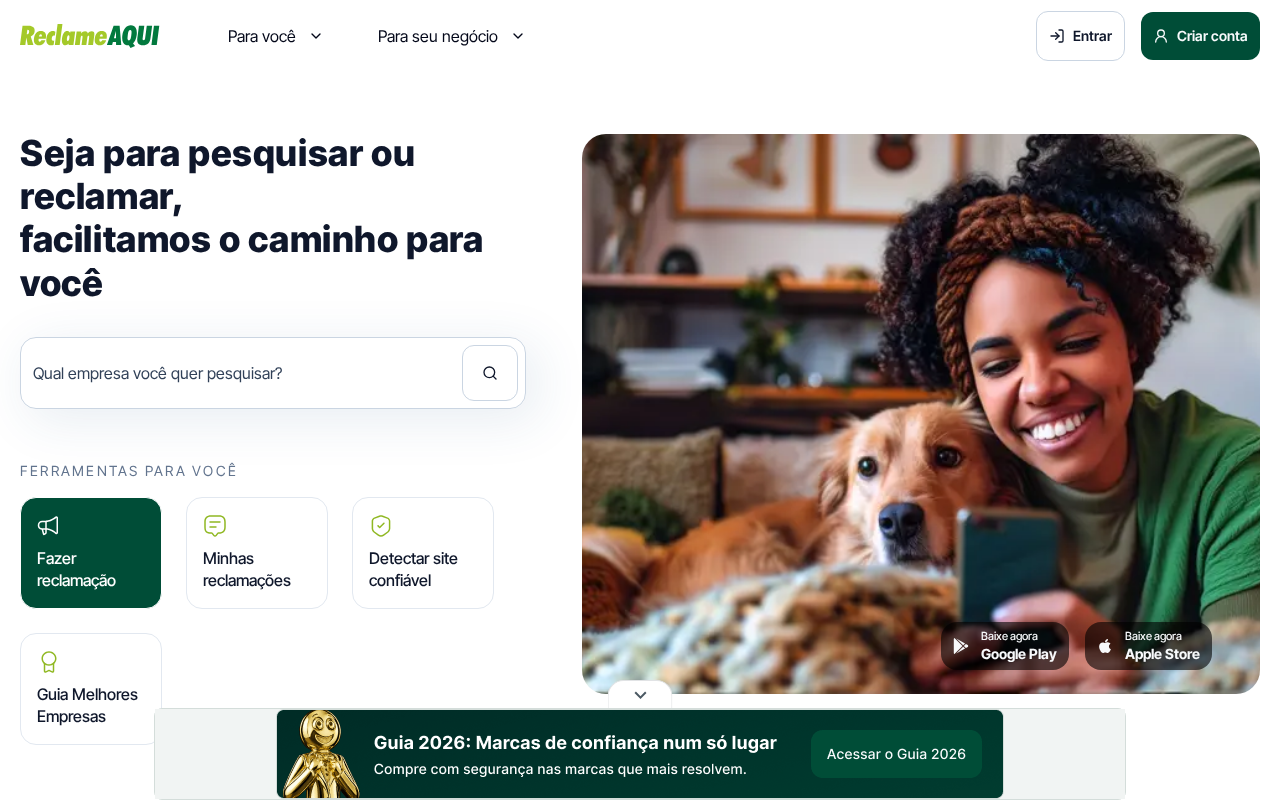 Screenshot of reclameaqui.com.br