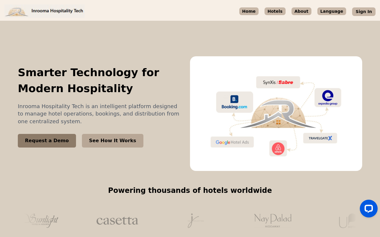 Screenshot of inroomacloud.com