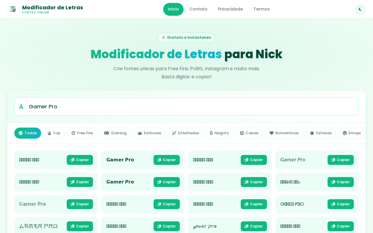 Screenshot of modificadordeletras.org