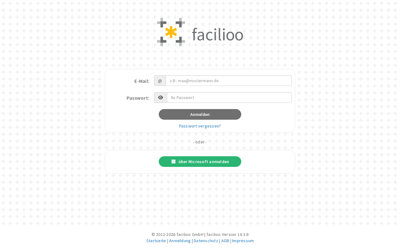 Screenshot of app.facilioo.de