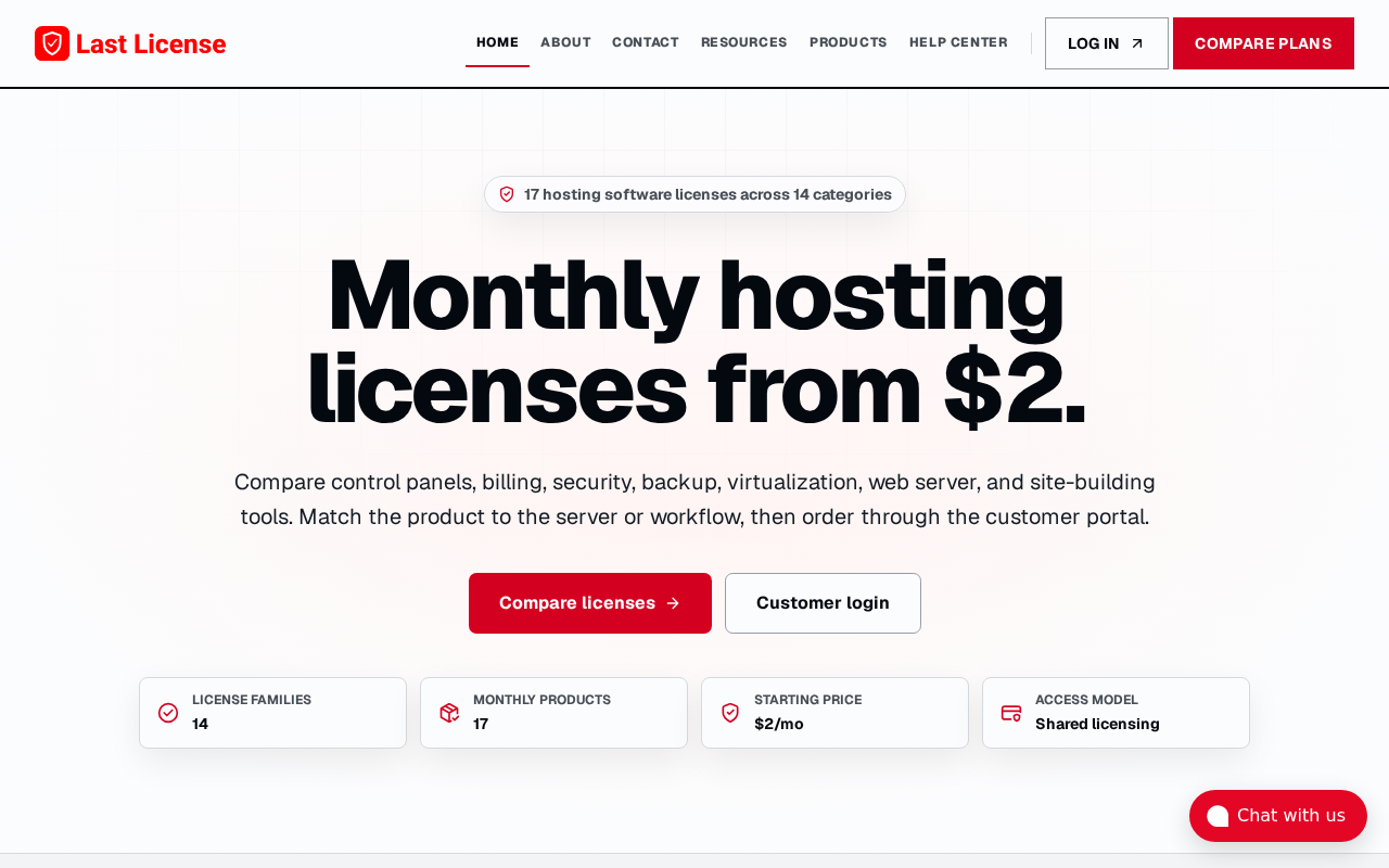 Screenshot of lastlicense.com