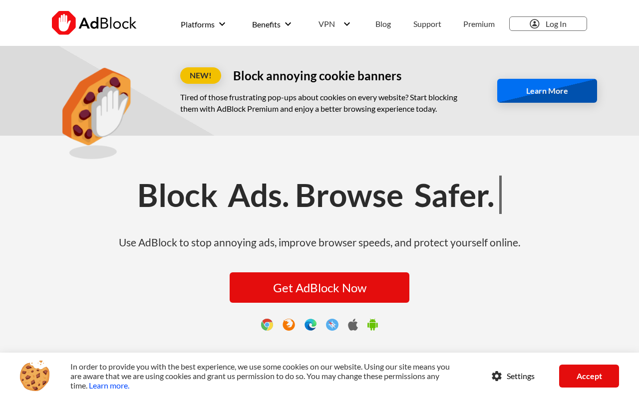 Screenshot of getadblock.com