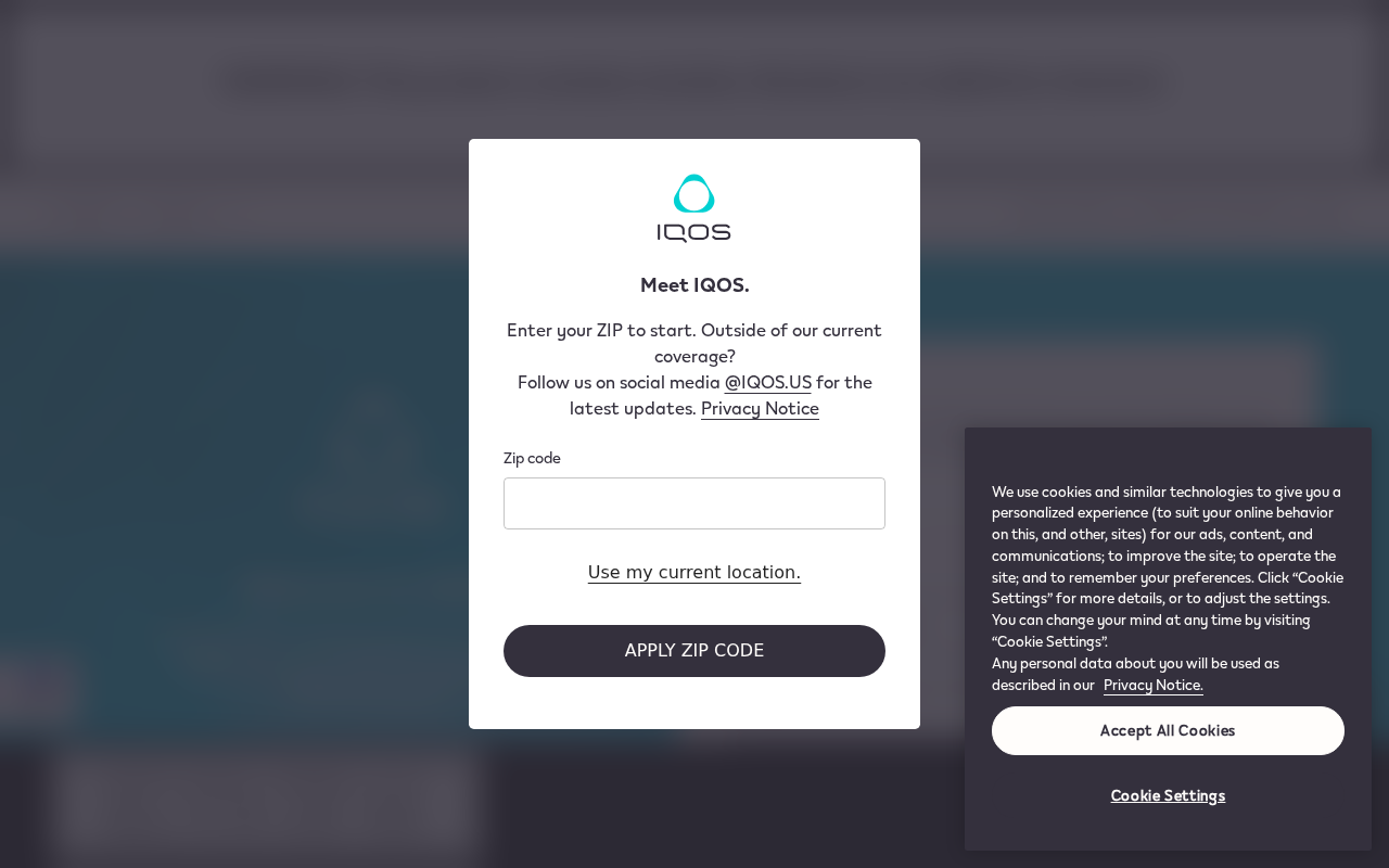 Screenshot of iqos.com