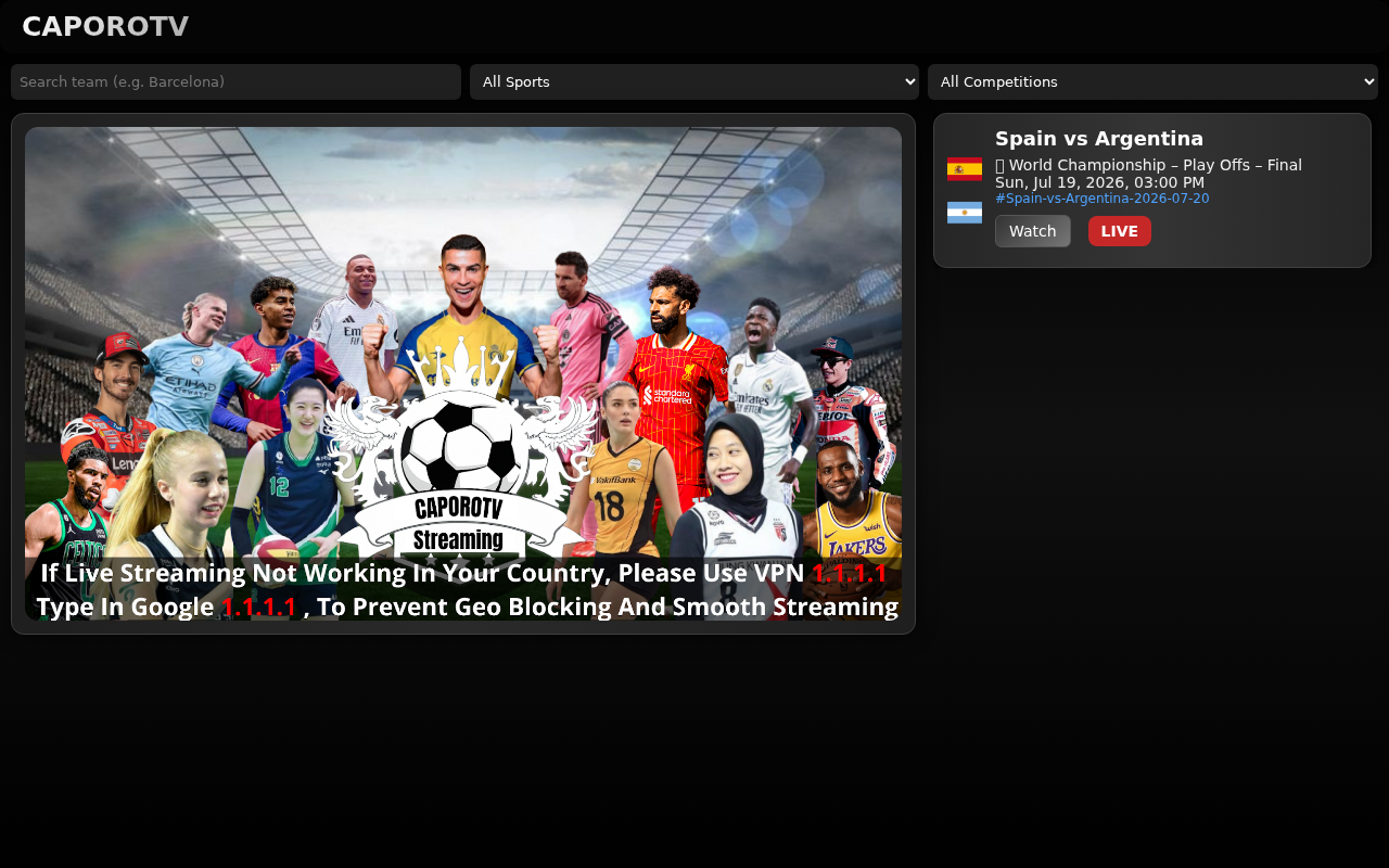 Captured page preview of caporotv.sbs