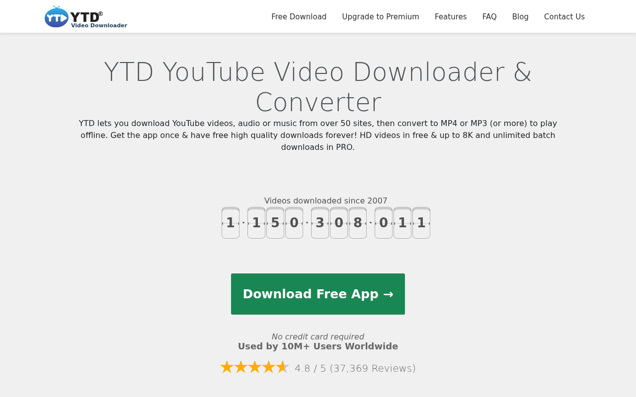 Screenshot of ytddownloader.com