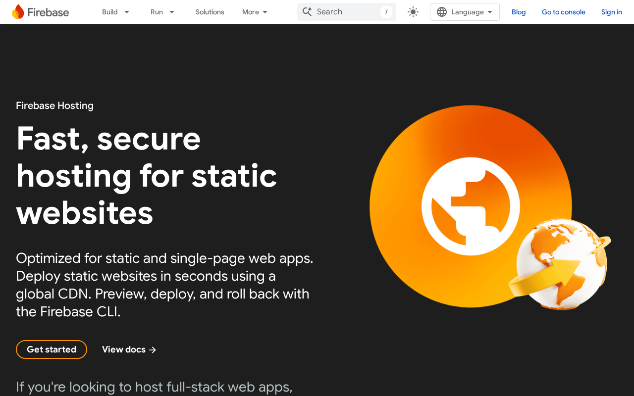Screenshot of firebaseapp.com