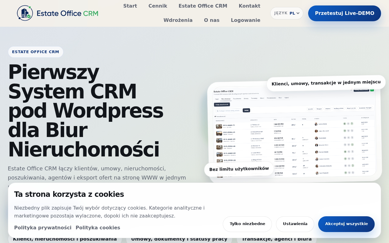 Captured page preview of estateofficecrm.pl