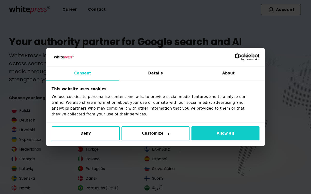 Screenshot of whitepress.com