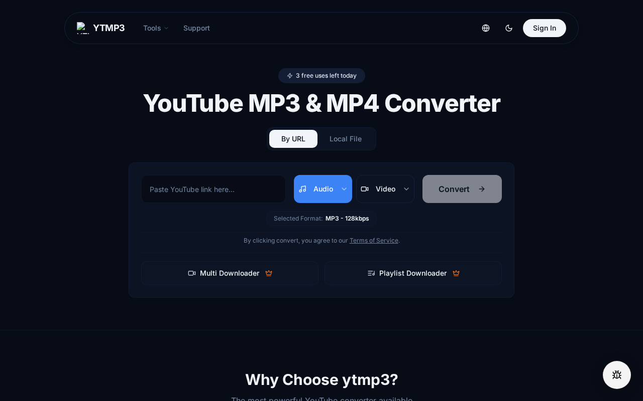 Screenshot of ytmp3.co.uk