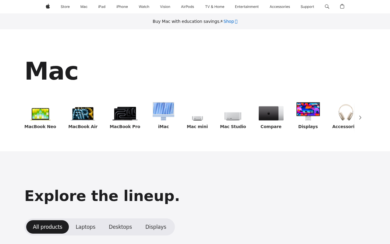 Screenshot of mac.com