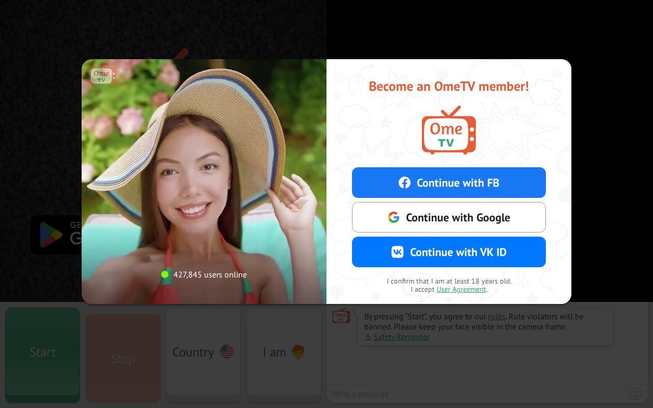 Screenshot of ome.tv
