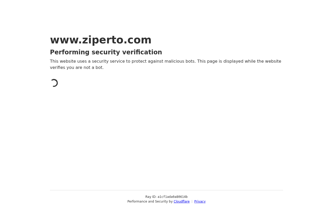 Captured page preview of www.ziperto.com