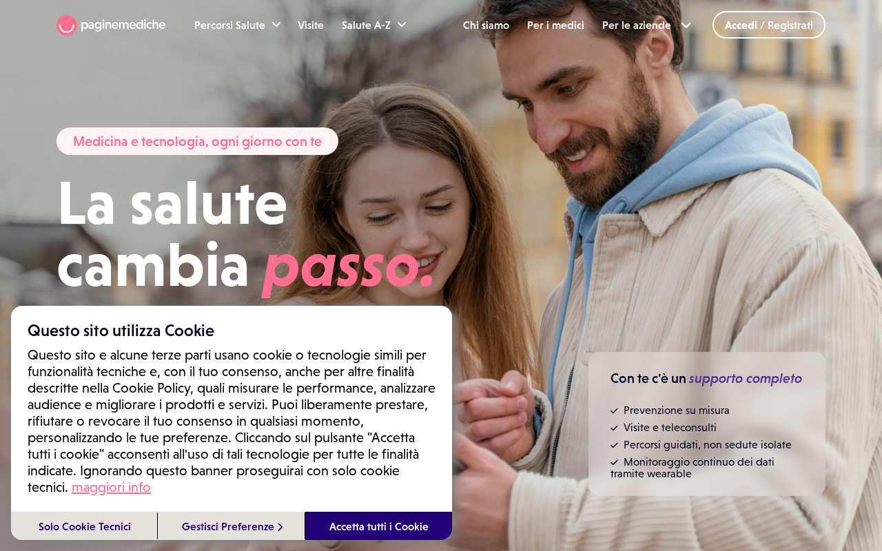 Screenshot of paginemediche.it
