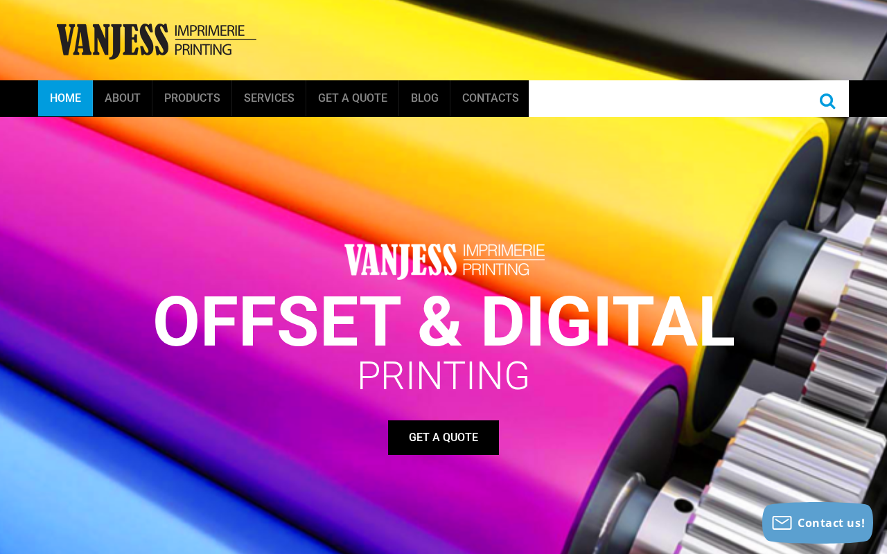 Screenshot of vanjessprinting.com