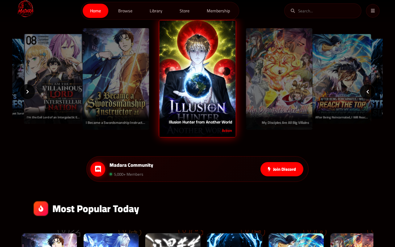 Screenshot of madarascans.com