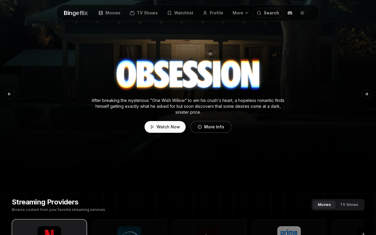 Screenshot of bingeflix.tv