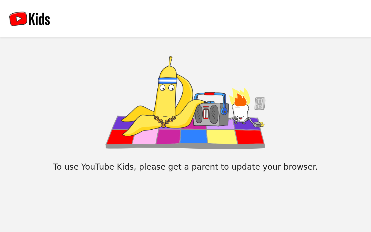 Screenshot of youtubekids.com