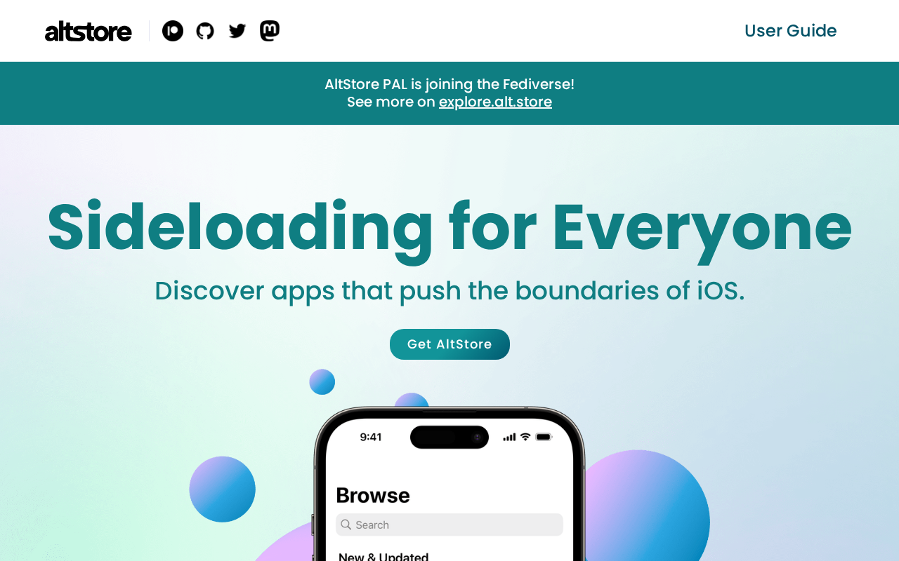 Screenshot of altstore.io