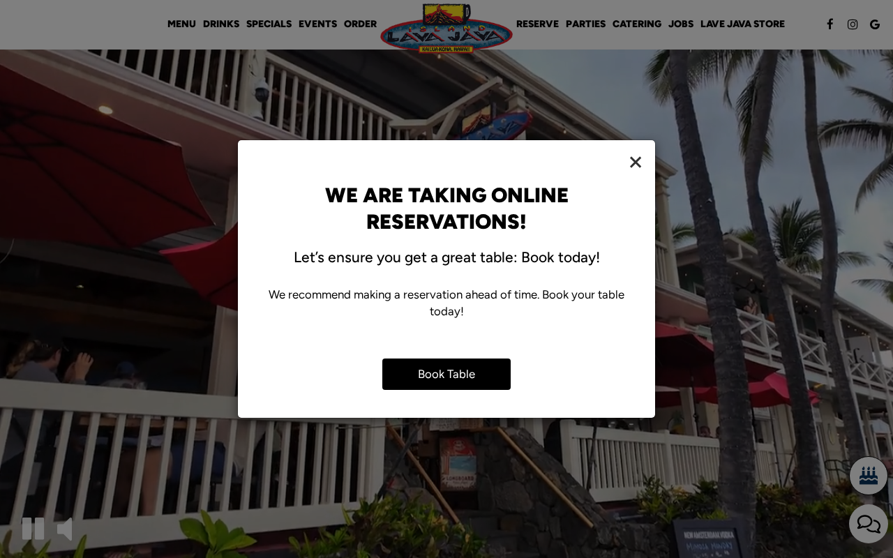 Screenshot of islandlavajava.com
