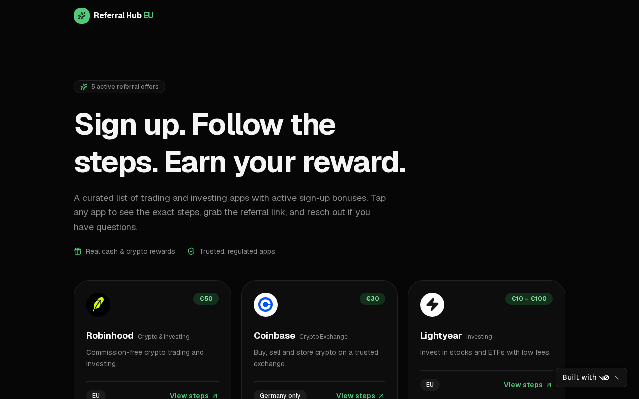 Screenshot of v0-referralhub.vercel.app