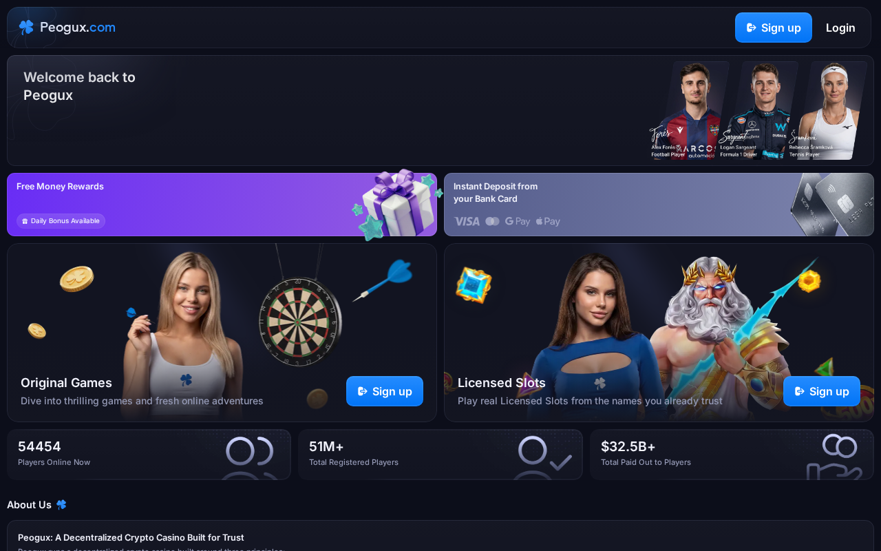 Screenshot of peogux.com
