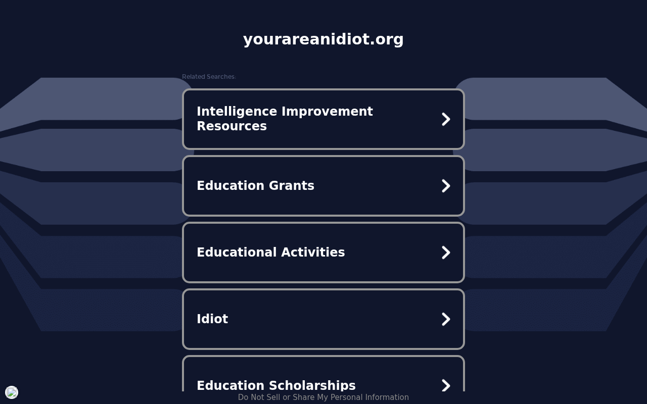 Captured page preview of yourareanidiot.org