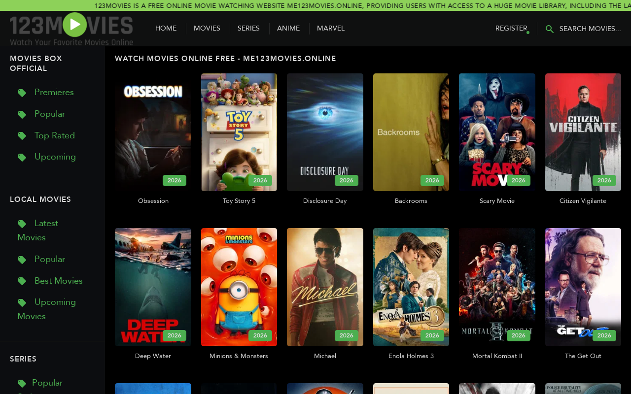Screenshot of me123movies.online