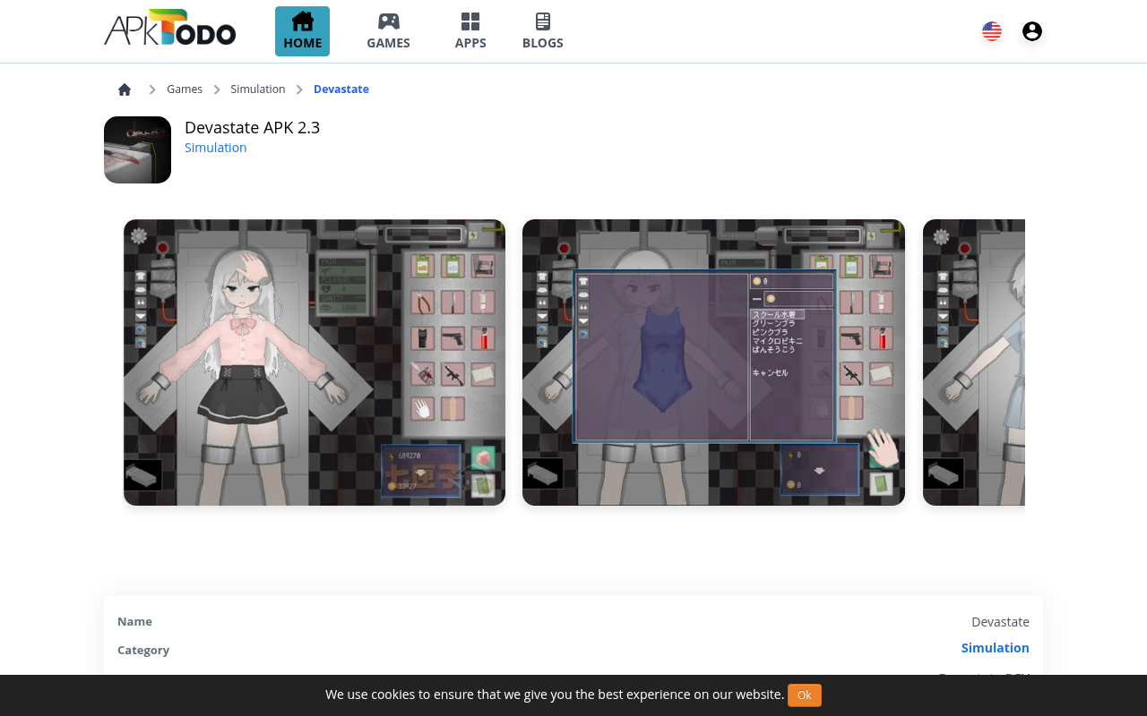 Screenshot of devastate.apktodo.io
