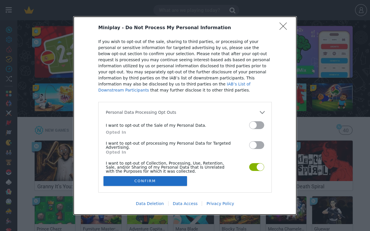 Screenshot of miniplay.com