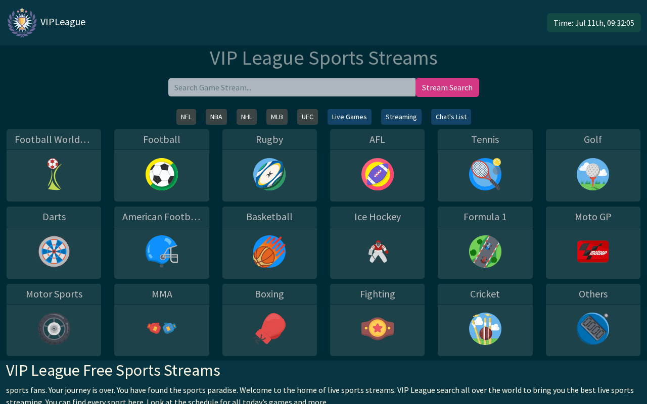 Screenshot of vipleague.im