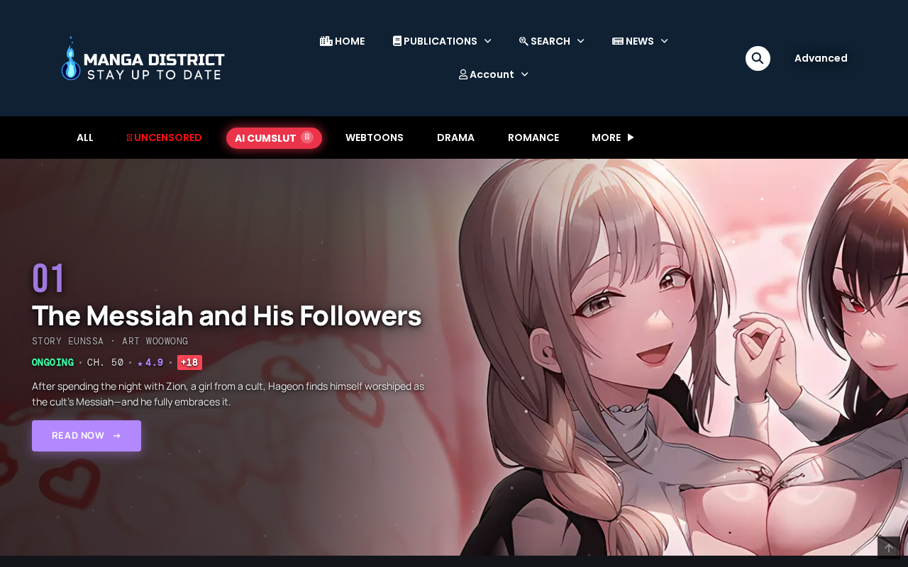 Screenshot of mangadistrict.com