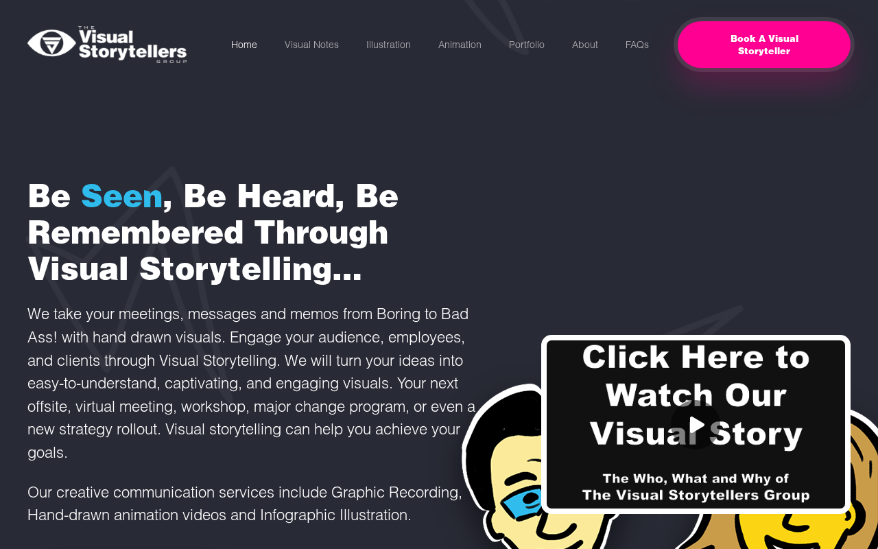 Screenshot of visstorytellers.com.au