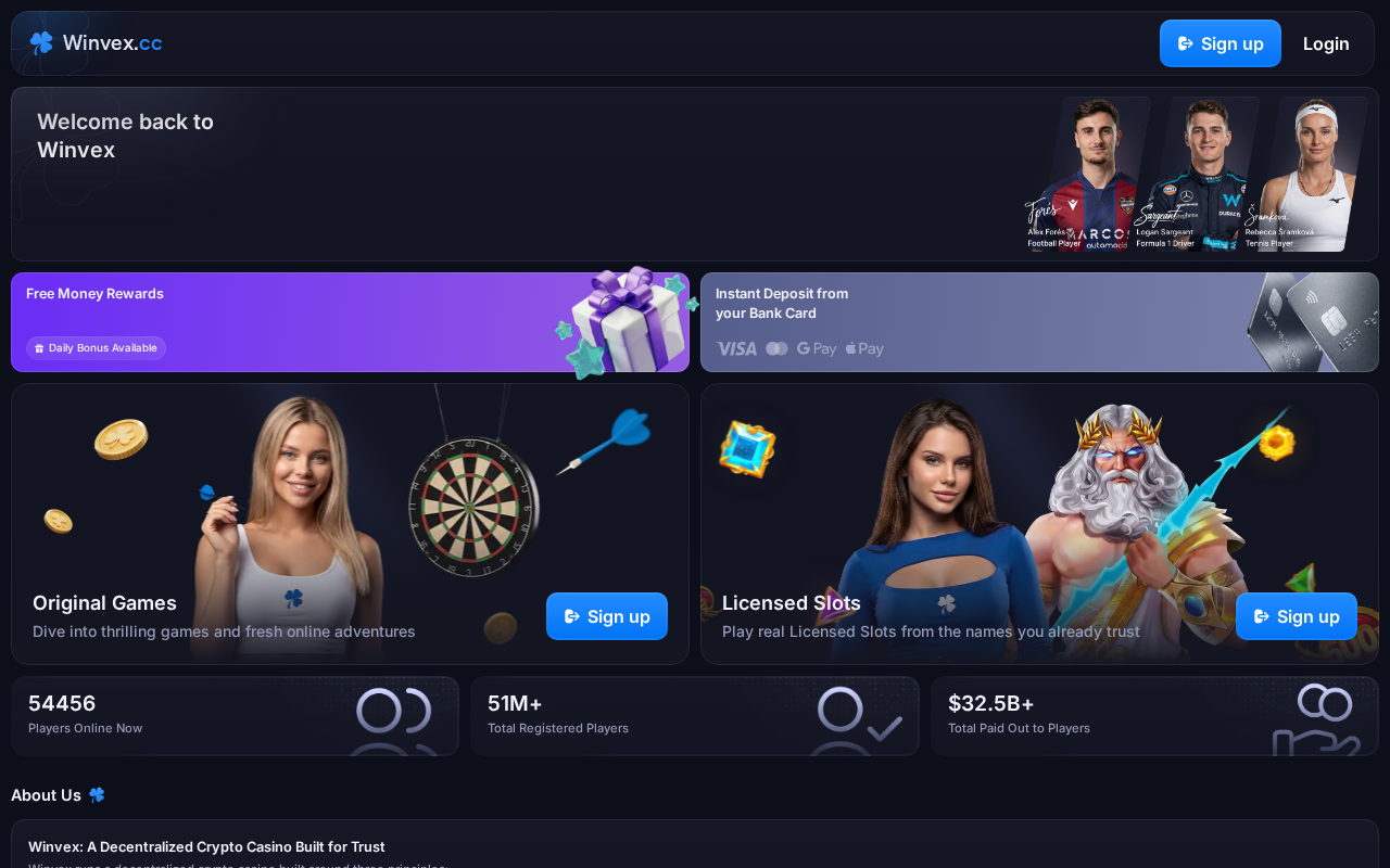 Screenshot of winvex.cc