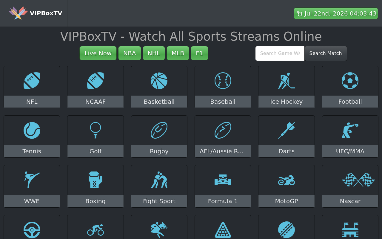 Screenshot of vipboxtv.sk