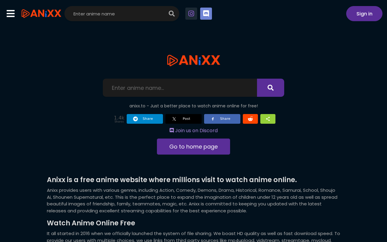 Screenshot of anixx.to