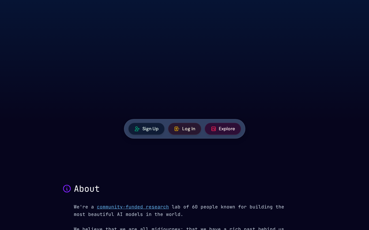 Captured page preview of midjourney.com