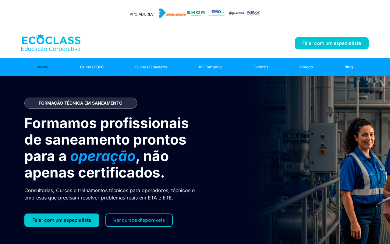 Screenshot of ecoclass.eco.br